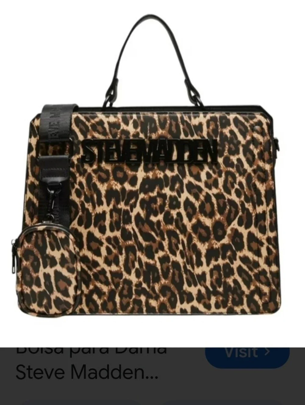 🆕️👜Steve Madden XL Bevelyn Leopard Satchel